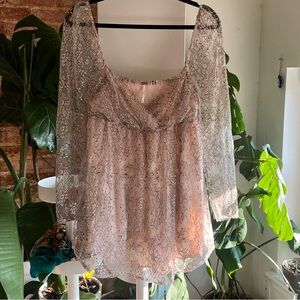 Free People heavenly lace babydoll going out top. Medium.